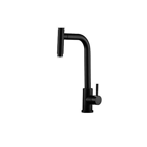 LHTCZZB Faucet Gratis Faucet refrigeración y Ajuste de calefacción Material de latón Disco de cerámica Burbujeador de Filtro de Orificio único Adecuado para baño y Cocina (Negro)