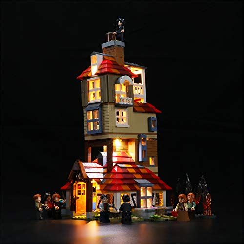 LIGHTAILING Conjunto de Luces (Harry Potter Ataque en la Madriguera) Modelo de Construcción de Bloques - Kit de luz LED Compatible con Lego 75980 (NO Incluido en el Modelo)