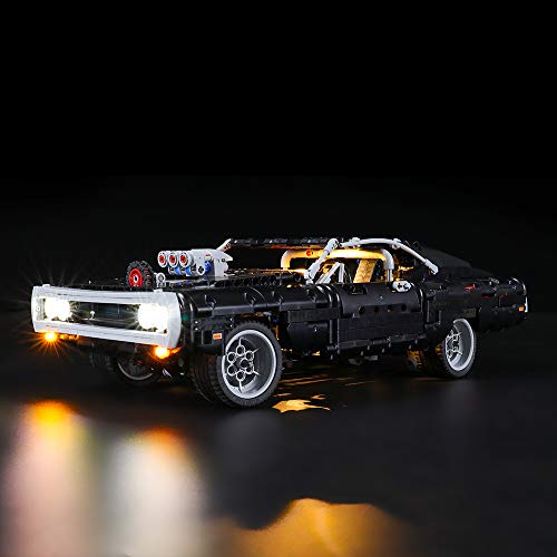 LIGHTAILING Conjunto de Luces (Technic Dodge Charger de Dom) Modelo de Construcción de Bloques - Kit de luz LED Compatible con Lego 42111 (NO Incluido en el Modelo)