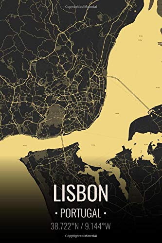 Lisbon Portugal: City Map Notebook for Travelers Lined Notebook Journal - Business Notebook 6x9 Inches | 100 Pages