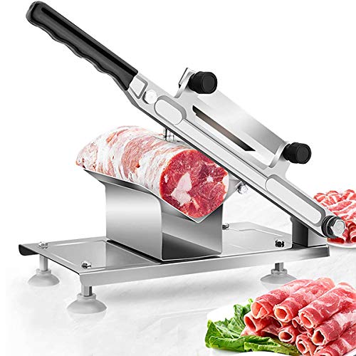 LLXLJ Cortadora de Carne Manual, cortadora de Carne congelada, Acero Inoxidable, Grosor Ajustable (0,2 mm ~ 8 mm), cortadora de Carne congelada, Cordero y Verduras LLXLJ Cortadora de Carne Manual, cortadora de Carne congelada, Acero Inoxidable, Grosor Ajustable (0,2 mm ~ 8 mm), cortadora de Carne congelada, Cordero y Verduras