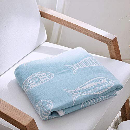 Mantas Verano Para Camas Cama Individual Doble Mantas Punto Lujo Comforter Para Couch Bed,Azul,150 * 200cm