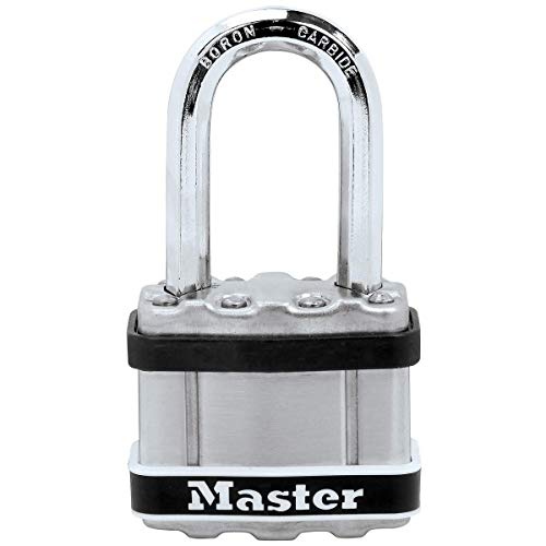 Master Lock M1EURDLFSTS Candado de resistencia Cubierta del cuerpo de acero laminado, Arco Medium + Marine, Proteja con seguridad barcos y puertas en un entorno naval, plata, Ancho 44 mm Master Lock M1EURDLFSTS Candado de resistencia Cubierta del cuerpo de acero laminado, Arco Medium + Marine, Proteja con seguridad barcos y puertas en un entorno naval, plata, Ancho 44 mm
