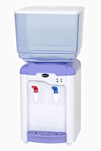 MAXELLPOWER DISPENSADOR DE Agua LIQUIDOS 7 litros con 2 GRIFOS Grifo Frio Y del Tiempo 7L (Morado)