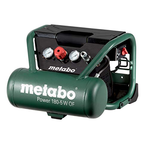 Metabo 601531000 601531000-Compresor Power 180-5 W of Potencia 1,1/1,5 (Kw/CV), Negro