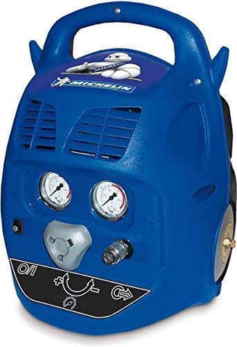 MICHELIN - Compresor de aire portátil MCX6U - Tanque de 6 litros - Sin aceite - Motor de 1,5 hp - Presión máxima 8 bar - Flujo de aire 160 l/min - 9,6 m³/h, Azul MICHELIN - Compresor de aire portátil MCX6U - Tanque de 6 litros - Sin aceite - Motor de 1,5 hp - Presión máxima 8 bar - Flujo de aire 160 l/min - 9,6 m³/h, Azul