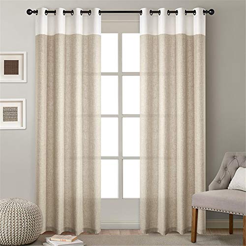 MMHJS Cortinas Opacas Modernas De Lino Minimalista De Color Liso Sala De Estar Cortinas Opacas De Dormitorio 2 Piezas MMHJS Cortinas Opacas Modernas De Lino Minimalista De Color Liso Sala De Estar Cortinas Opacas De Dormitorio 2 Piezas