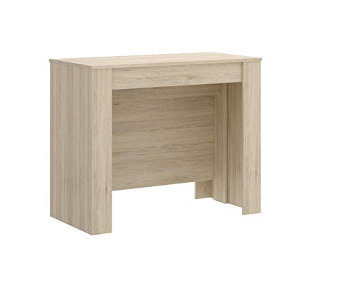 Mobelcenter - Mesa de Comedor Consola Extensible, Mesa para Salón recibidor o Cocina, Mesa Fuelle Extensible, Color Roble Canadian (1103) Mobelcenter - Mesa de Comedor Consola Extensible, Mesa para Salón recibidor o Cocina, Mesa Fuelle Extensible, Color Roble Canadian (1103)