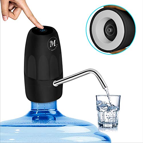 Moguat Dispensador Agua para Garrafas con Adaptador, Dosificador Eléctrico Automático Extraíble Recargable USB Botellas Agua Fria y Caliente, Bomba de Agua