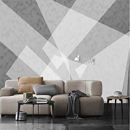 Mural de papel tapiz de fondo polígono de líneas geométricas 3D-280X200cm