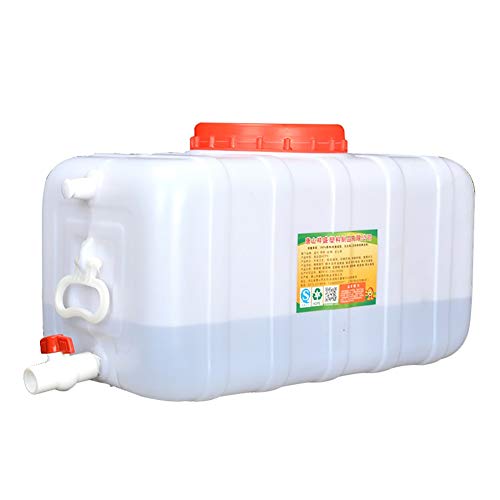 NDZSTZ - Contenedor de agua portátil rectangular de color blanco con tapa de cisterna de plástico de grado alimenticio para depósito de fermentador Queen Camping, tamaño 150L