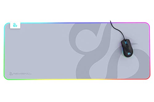 Newskill Nemesis V2 Ivory Alfombrilla Gaming RGB con Base de Goma Natural y Superficie de microfibras (retroiluminación RGB Alrededor de la Base) - Tamaño XL - Color Blanco Newskill Nemesis V2 Ivory Alfombrilla Gaming RGB con Base de Goma Natural y Superficie de microfibras (retroiluminación RGB Alrededor de la Base) - Tamaño XL - Color Blanco