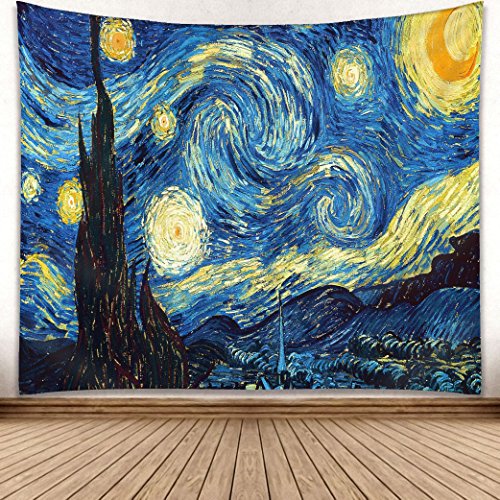 omnihabits Tapiz, paño de Pared, tapicería, Colcha, Manta Impression Detallada (Van Gogh, 150 x 200 cm)