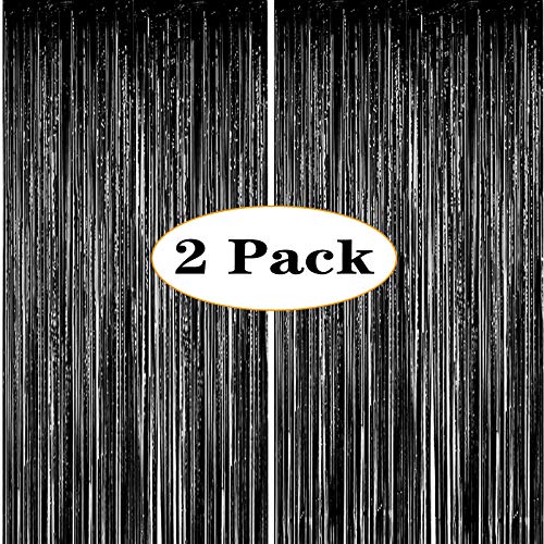 ONUPGO Paquete de 2 Cortinas de Flecos metálicos Brillantes de 1mx3m pies, Cortina de espumillón para Puerta de Año Nuevo, Ideal para decoración de cumpleaños, Bodas, Navidad o Fiestas ONUPGO Paquete de 2 Cortinas de Flecos metálicos Brillantes de 1mx3m pies, Cortina de espumillón para Puerta de Año Nuevo, Ideal para decoración de cumpleaños, Bodas, Navidad o Fiestas