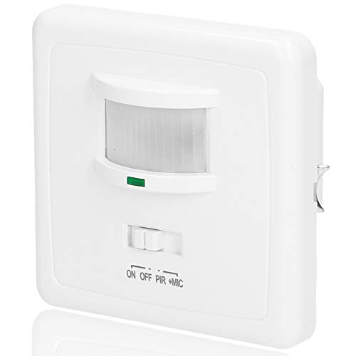 ORNO OR-CR-206 Interruptor de Luz con Sensor De Movimiento y Sensor de Sonido para Caja Eléctrica Øfi60, Compatible con LED de 1200 W máx. (Detector de movimiento y sonido)