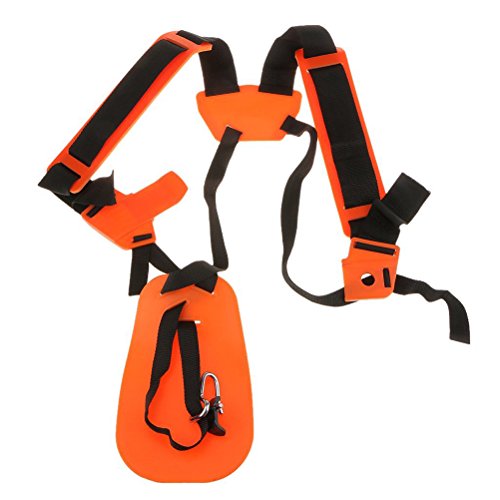 PIXNOR arnés para ambos hombros para usar con la desbrozadora de césped o la podadora (naranja)