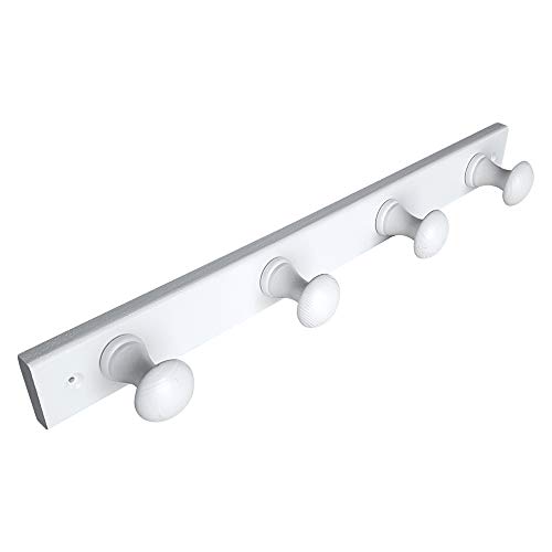 POMOLINE Percha Pared 4 Pomos Madera Pino Lacado Blanca 485 X 50 X 72 MM POMOLINE Percha Pared 4 Pomos Madera Pino Lacado Blanca 485 X 50 X 72 MM