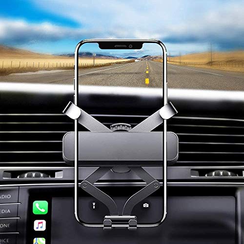 POOPHUNS Universal Soporte Móvil Coche Gravedad, Porta Movil Coche para Rejillas del Aire de Coche Compatible con La Mayoría De Los Teléfonos Móviles por 4 a 6.5 Pulgadas