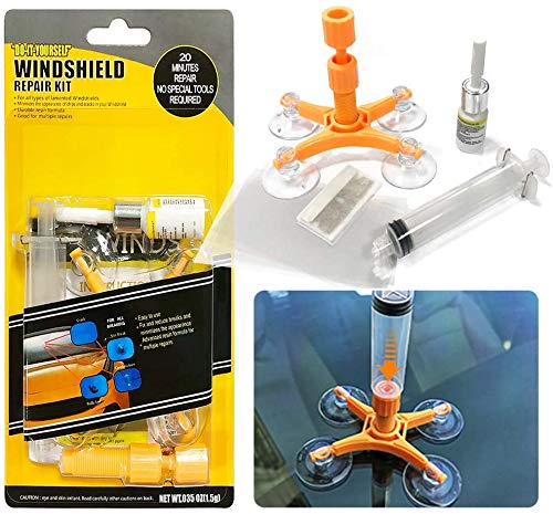 Randalfy Kit de reparación Parabrisas automóvil hágalo Usted Mismo con jeringas de presión para astillas de Vidrio de automóvil, Grietas, Diana, en Forma de Estrella y Grietas en Forma de Media Luna Randalfy Kit de reparación Parabrisas automóvil hágalo Usted Mismo con jeringas de presión para astillas de Vidrio de automóvil, Grietas, Diana, en Forma de Estrella y Grietas en Forma de Media Luna