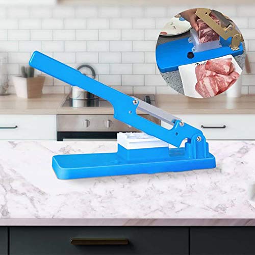 Rebanadora Manual universal Guillotina para Cortar Embutidos para queso de Cortafiambre Cortador Máquina cortadora de cordero de carne de rebanadora grosor de corte de la pieza ajustable Rebanadora Manual universal Guillotina para Cortar Embutidos para queso de Cortafiambre Cortador Máquina cortadora de cordero de carne de rebanadora grosor de corte de la pieza ajustable