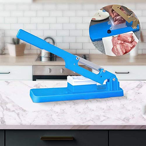 Rebanadora Manual universal Guillotina para Cortar Embutidos para queso de Cortafiambre Cortador Máquina cortadora de cordero de carne de rebanadora grosor de corte de la pieza ajustable