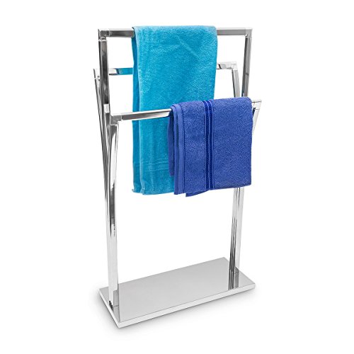 Relaxdays de mano con soporte de acero inoxidable con tapa de 3 varillas de 86 x 50 x 20 cm de superficie de & independiente con cromado toallero de 3 brazos, de diferentes tamaños de alta de mano de barras en un estilo moderno, colour plateado metálico Relaxdays de mano con soporte de acero inoxidable con tapa de 3 varillas de 86 x 50 x 20 cm de superficie de & independiente con cromado toallero de 3 brazos, de diferentes tamaños de alta de mano de barras en un estilo moderno, colour plateado metálico