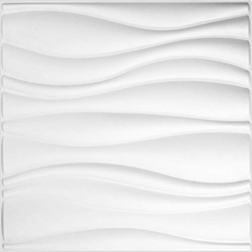 Revestimiento De Paredes 3D Waves 3m² | 12 Paneles Decorativos 3d de 50x50cm | Paneles Decorativos Para Pared WallArt, Papel Pintado 3d | Friso Para Pared, Paneles Acusticos, Panel De Pared 3d