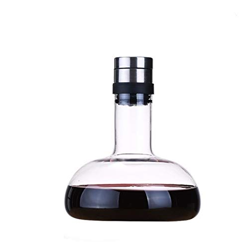 SASCD Botella de Vino Rojo 1500ML Gran Jarra de Cristal Hecha a Mano Brandy vidrios de Champán Decanter Jug Vertedor aireador for la Familia Bar (Color : A 1400ml)