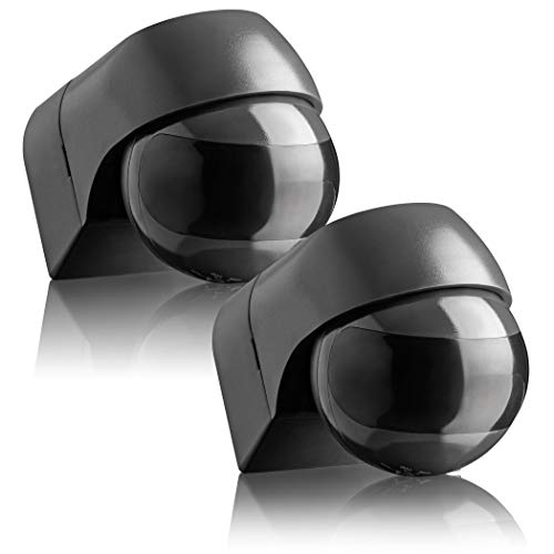 SEBSON® Detector de movimiento exterior – Juego de 2 – IP44 en superficie, antracita, adecuado para LED, programable, sensor infrarrojo, alcance de 12 m / 180 °, montaje en pared orientable SEBSON® Detector de movimiento exterior – Juego de 2 – IP44 en superficie, antracita, adecuado para LED, programable, sensor infrarrojo, alcance de 12 m / 180 °, montaje en pared orientable