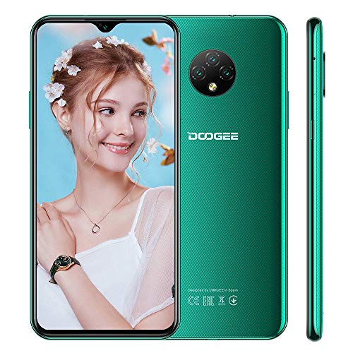 Smartphone Libre 4G DOOGEE X95 Pro Android 10 Teléfono Móvil, 4GB +32GB, Pantalla 6,52 Pulgadas, 4350mAh Batería, Triple Cámara 13MP+5MP, Doble SIM, Face ID, Verde