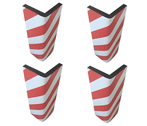 SNS SAFETY LTD Protector de Esquina Adhesivo, en Espuma Goma, para la Protección de las Columnas de Garaje y Aparcamientos, 44x25x2 cm, Rojo Blanco (4 piezas) SNS SAFETY LTD Protector de Esquina Adhesivo, en Espuma Goma, para la Protección de las Columnas de Garaje y Aparcamientos, 44x25x2 cm, Rojo Blanco (4 piezas)