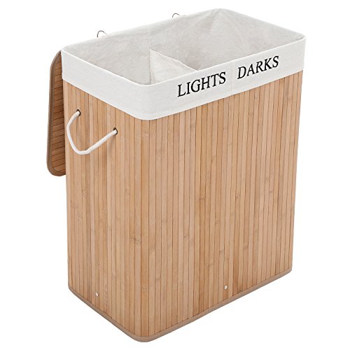 SONGMICS Cesto para Ropa Sucia, Cesto para la Colada Ropa, Forma Rectangular, Cubo para Ropa Sucia, Capacidad de 100L, Color Natural LCB64Y SONGMICS Cesto para Ropa Sucia, Cesto para la Colada Ropa, Forma Rectangular, Cubo para Ropa Sucia, Capacidad de 100L, Color Natural LCB64Y