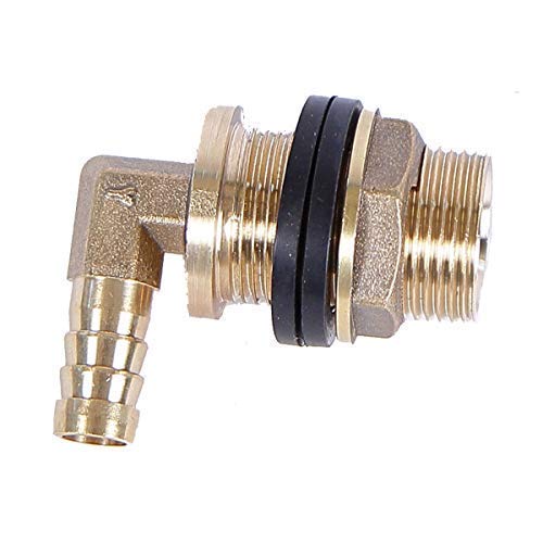 Soytich Conector para depósito de agua de lluvia + boquilla de manguera de 1/2 pulgadas IG 3/4 AG (ALF2+F1).