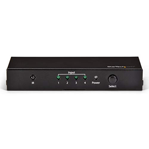 StarTech.com VS421HD20 - Switch conmutador automático HDMI de 4 Puertos, Color Negro StarTech.com VS421HD20 - Switch conmutador automático HDMI de 4 Puertos, Color Negro