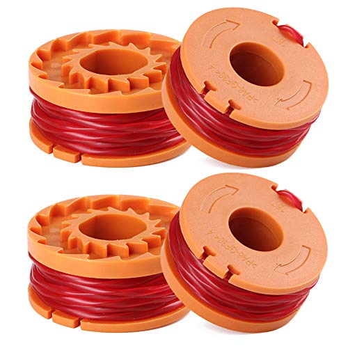 SUNSK Bobina de Hilo para Cortabordes Repuesto Hilo de Nylon Carrete Desbrozadora Grass Trimmer Line for Worx WA0010 4 Piezas (0.065” * 10ft) SUNSK Bobina de Hilo para Cortabordes Repuesto Hilo de Nylon Carrete Desbrozadora Grass Trimmer Line for Worx WA0010 4 Piezas (0.065” * 10ft)