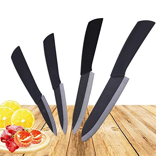 Sushi Cerámica del cuchillo de la lámina Negro 3" pelado 4" 5" de cortado vegetales 6" cuchillo de cerámica de cocina cuchillos de cocina utensilios de cocina cocina (Color : A 3 4 5 6 inch)