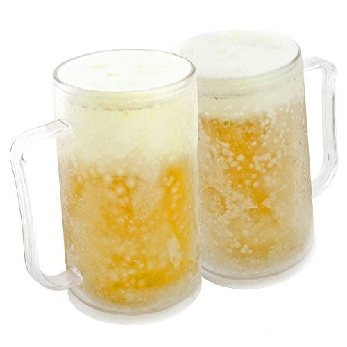 Taza de cerveza para congelar: Taza de helado Taza de helado Taza de helado Taza de enfriamiento Taza de 0,4 litros de 400 ml con paquete de hielo