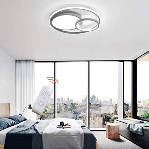 Techo del LED Lámpara De La Sala De Estar Moderna Luz Regulable Anillo Diseño En El Control Remoto Modo Minimalista Metal Acrílico Dormitorio Iluminación Luces Sala Cocina Comedor,C,D60cm/70W