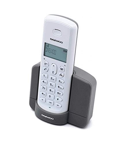 Telefono Fijo Inalambrico Daewoo - Telefono DECT - Telefono para Mayores - Inalámbrico, Identificador de LLamadas, Agenda 50 Números de Teléfono, Memoria de LLamadas, 10h Autonomía, Tecnologia GAP, Bl