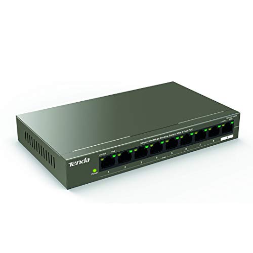 Tenda TEF1109P-8-63W Conmutador de red administrado Fast Ethernet (10/100) Energía sobre Ethernet (PoE) Gris switch
