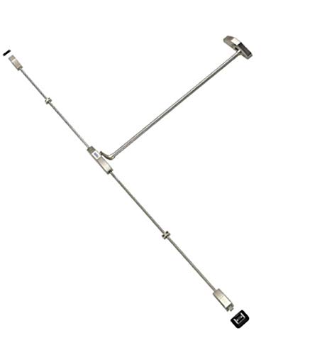 Tesa Assa Abloy, 1930908NV, Barra Antipánico Universal 1930 con dos puntos de cierre, Picaportes de Acero Basculante, Negro y Verde Tesa Assa Abloy, 1930908NV, Barra Antipánico Universal 1930 con dos puntos de cierre, Picaportes de Acero Basculante, Negro y Verde