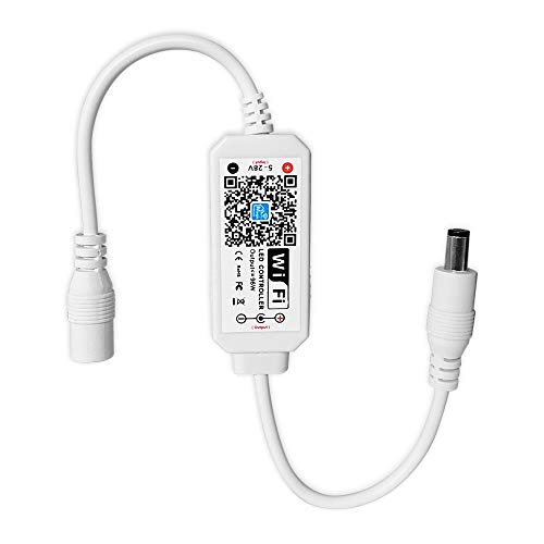 Tira de luces LED regulable, color blanco cálido/blanco frío, controlado por WiFi/App, funciona con Alexa, controlador regulador regulador de luz para sistema Android/iOS, con función de temporizador Tira de luces LED regulable, color blanco cálido/blanco frío, controlado por WiFi/App, funciona con Alexa, controlador regulador regulador de luz para sistema Android/iOS, con función de temporizador