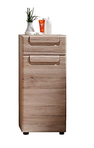 trendteam Armario de baño Cómoda Malea, 37 x 82 x 31 cm en acabado roble claro San Remo con mucho espacio trendteam Armario de baño Cómoda Malea, 37 x 82 x 31 cm en acabado roble claro San Remo con mucho espacio