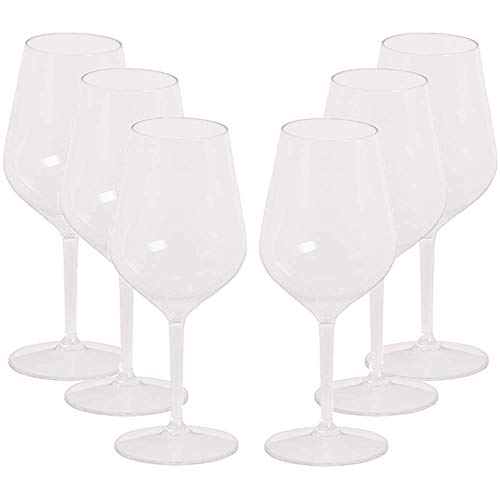 TUNDRA ICE INTERNATIONAL Copa de vino de 6 piezas, 47cl, en Tritan® (plástico rígido, sin Bpa), copas de vino, Italian Design, irrompibles, reutilizables y aptas para lavavajillas, color transparente TUNDRA ICE INTERNATIONAL Copa de vino de 6 piezas, 47cl, en Tritan® (plástico rígido, sin Bpa), copas de vino, Italian Design, irrompibles, reutilizables y aptas para lavavajillas, color transparente