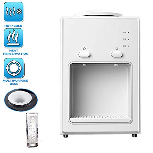 TXYJ Dispensador de Agua, dispensador de Enfriador de Agua fría y Caliente, Mini refrigerador de sobremesa, Bebida automática de Escritorio, para el hogar, Oficina, cafetería, Bar de té, Dormitorio