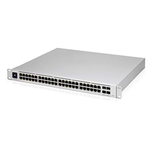 Ubiquiti UniFi Gen2 - Conmutador (USW-PRO-48-POE, 8 puertos PoE++, 48 puertos Gigabit LAN, 660 W, 4 puertos SFP+) Ubiquiti UniFi Gen2 - Conmutador (USW-PRO-48-POE, 8 puertos PoE++, 48 puertos Gigabit LAN, 660 W, 4 puertos SFP+)