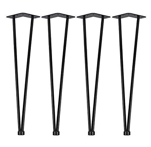 uyoyous 4 patas de mesa, patas de mesa de 71 cm, estructura de metal para mesa de comedor, patas de 12 mm de diámetro, para mesas de centro, mesas de comedor modernas, color negro, 2 barras uyoyous 4 patas de mesa, patas de mesa de 71 cm, estructura de metal para mesa de comedor, patas de 12 mm de diámetro, para mesas de centro, mesas de comedor modernas, color negro, 2 barras