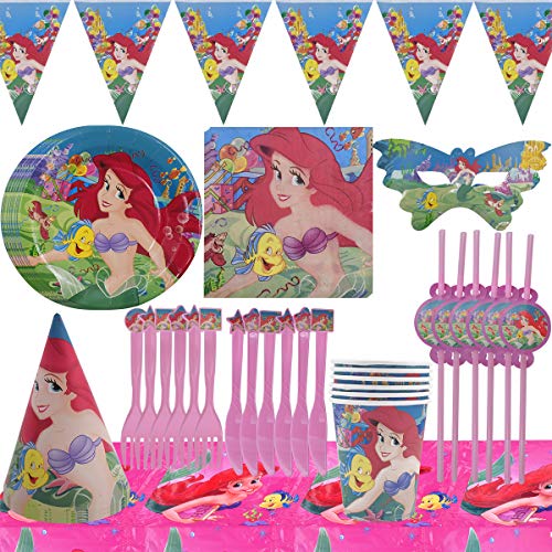 Vajilla Sirena Fiesta - WENTS Conjunto de Suministros de Fiesta de Sirena Plato Servilletas Tazas para Niña Cumpleaños Baby Shower Boda Sirve a 6 Invitados 54 Piezas Vajilla Sirena Fiesta - WENTS Conjunto de Suministros de Fiesta de Sirena Plato Servilletas Tazas para Niña Cumpleaños Baby Shower Boda Sirve a 6 Invitados 54 Piezas