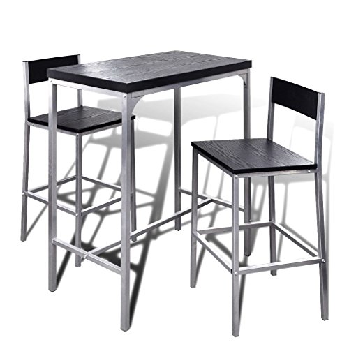 vidaXL Set de Mesa Alta y Taburetes Desayuno Muebles Bar Comedor Cocina Silla