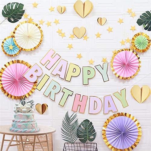Viesap Cumpleaños Decoraciones, Decoración de la Fiesta, Happy Birthday Pancarta, Party Decoration Supplies para Chicas Chicos Adultos, Decoración de Abanicos de Papel Creativo,Party Decor Sin Globos. Viesap Cumpleaños Decoraciones, Decoración de la Fiesta, Happy Birthday Pancarta, Party Decoration Supplies para Chicas Chicos Adultos, Decoración de Abanicos de Papel Creativo,Party Decor Sin Globos.